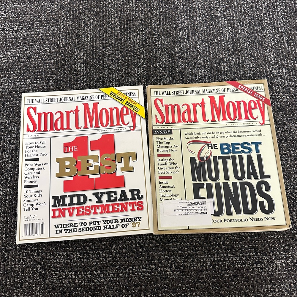 Vintage 1997 Smart Money Magazine Set Of 2